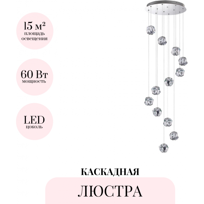 Каскадная люстра Odeon Light Jemstone 5084/60L