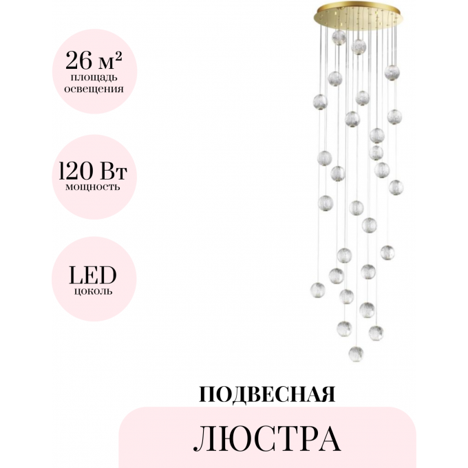 Подвесная люстра ODEON LIGHT CRYSTAL 5008/120L