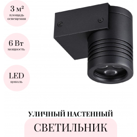 Уличный настенный светильник ODEON LIGHT STIMA 6648/6WL