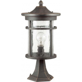 Уличный светильник ODEON LIGHT VIRTA NATURE ODL18 710 IP44 E27 60W 220V на столб коричневый/патина