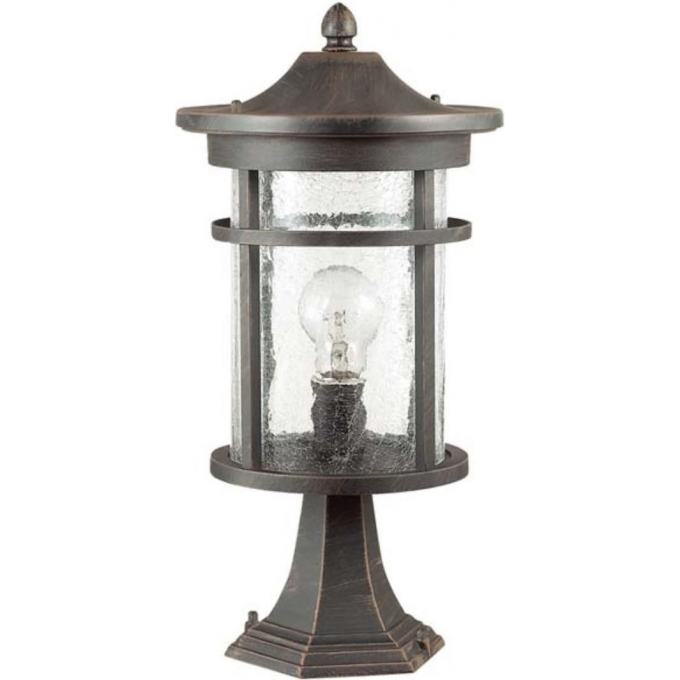 Уличный светильник ODEON LIGHT VIRTA NATURE ODL18 710 IP44 E27 60W 220V на столб коричневый/патина 4044/1B